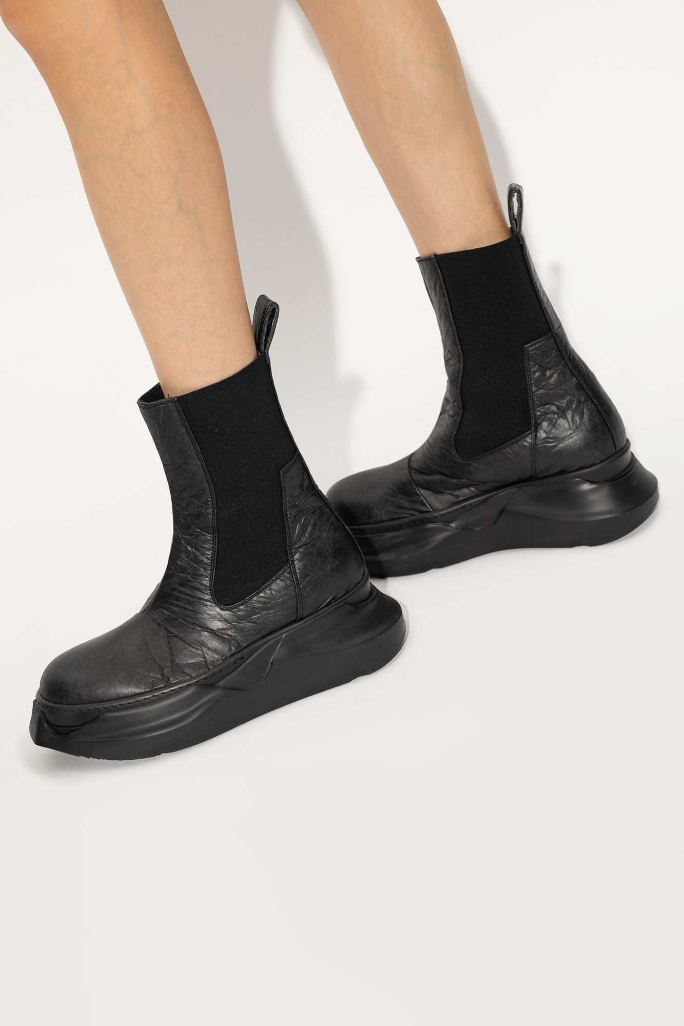 Black 'Beatle Abstract' high - top sneakers Rick Owens DRKSHDW